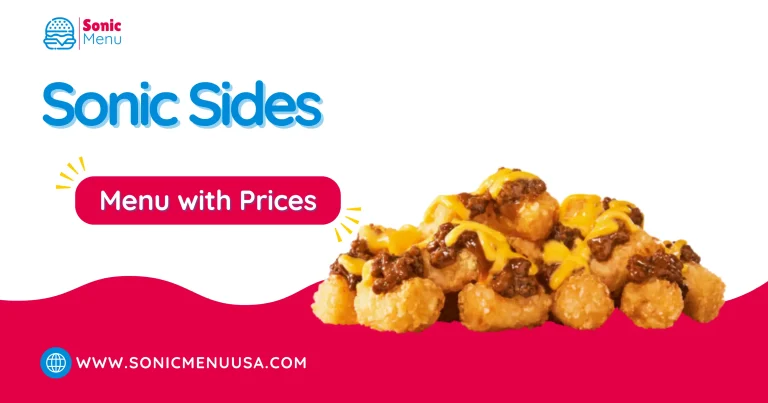 Sonic Sides Menu with Prices